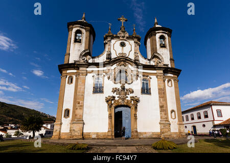Igreja da Nossa Senhora do Carmo chiesa, Ouro Preto, Minas Gerais, Brasile Foto Stock