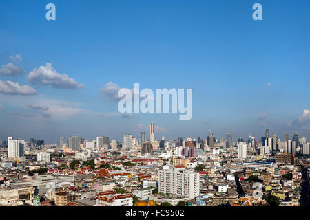 Vista panoramica della cittã da Grand China Princess Hotel, skyline, Baiyoke Tower, Chinatown, Bangkok, Thailandia Foto Stock