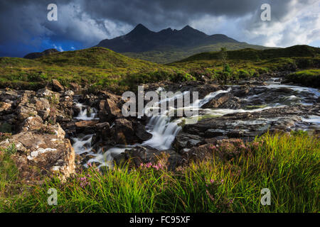 Cuillin Hills, Isola di Skye, Ebridi Interne, Scotland, Regno Unito, Europa Foto Stock