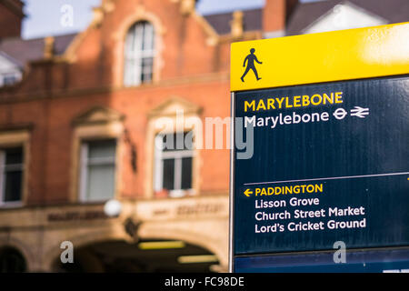 Stazione di Marylebone, London, England, Regno Unito Foto Stock