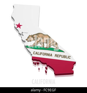 Mappa California Foto Stock