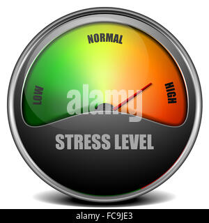 Livello di stress manometro misuratore Foto Stock