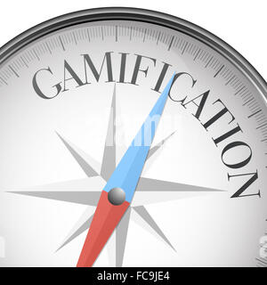 Concetto di bussola â€oegamificationâ€ Foto Stock