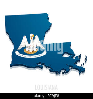Mappa della Louisiana Foto Stock