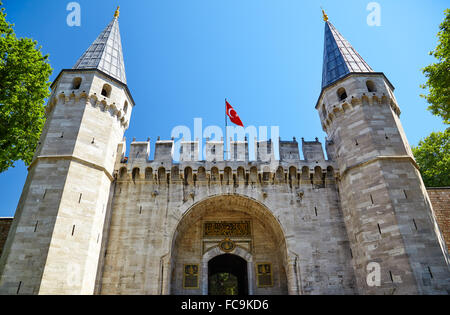 Il Palazzo di Topkapi, Gate di Salutation, Istanbul Foto Stock