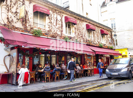 Chez Marianne, ebraica cafe bar e brasserie, il ristorante, falafels a Le Marais, Parigi, Francia Foto Stock