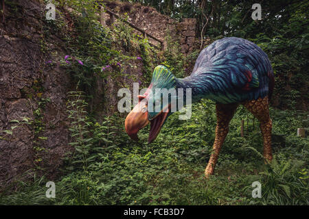 Karpin Abentura - i dinosauri del parco a tema nella provincia di Bilbao, Paesi Baschi Foto Stock