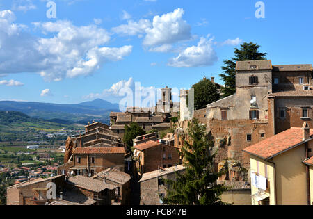 Una vista bella da Orvieto in Umbria Foto Stock