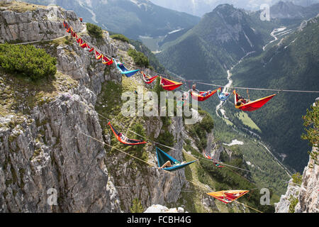 Monte Piana Amaca Azione 2014 Foto Stock