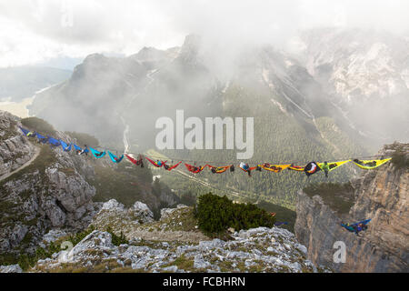 Monte Piana amaca sessione Foto Stock