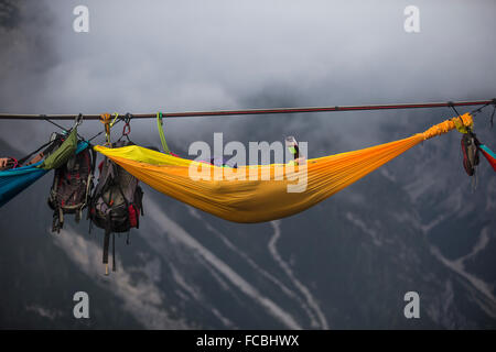 Monte Piana amaca sessione Foto Stock