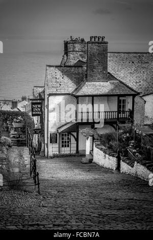 Una strada a clovelly,north devon Foto Stock