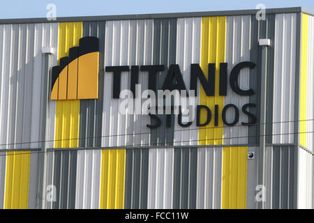 Titanic Studios Belfast. Solo per uso editoriale. Foto Stock