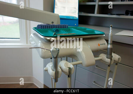 Dentista strumenti odontoiatrici Strumenti in uno studio dentistico Foto Stock