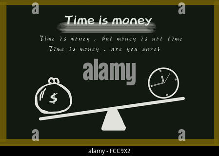 Il tempo è denaro! Foto Stock