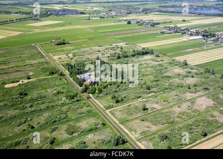 Paesi Bassi, Nederhorst den Berg, radio stazione di ricezione chiamata nera nel Horstermeer polder, antenna Foto Stock
