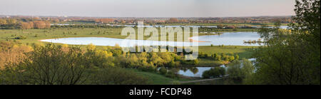 Paesi Bassi, Rhenen, riserva naturale De Blauwe Kamer. Vista panoramica dal colle chiamato Grebbeberg Foto Stock