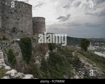 Vista dal castello di Scutari in Albania, l'Europa. Foto Stock