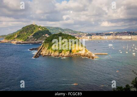 San Sebastiano, DONOSTIA, 2016 CAPITALE EUROPEA DELLA CULTURA, Paesi Baschi Foto Stock