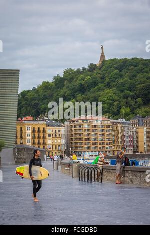 San Sebastiano, DONOSTIA, 2016 CAPITALE EUROPEA DELLA CULTURA, Paesi Baschi Foto Stock