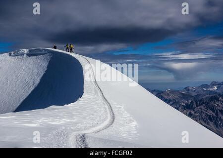 Alpinismo IN ALTA SAVOIA (74), Rhone Alpes, Francia Foto Stock