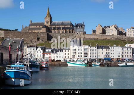 Illustrazione di Granville, Manche, Francia Foto Stock