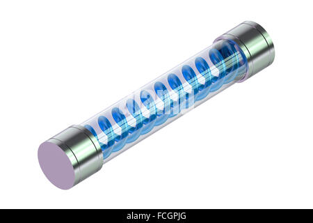 Virus nel tubo isolato su sfondo bianco Foto Stock