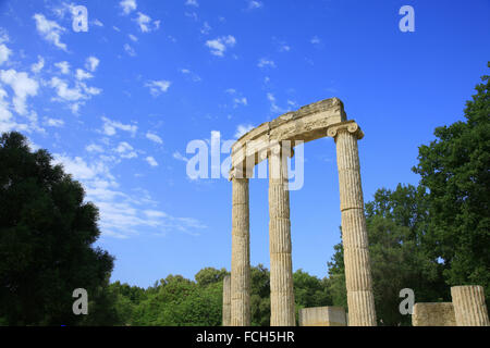 Tempio di Zeus, Antica Olympia Foto Stock