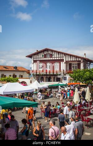 Illustrazione Paese basco, (64) PYRENEES-ATLANTIQUES, Aquitaine, Francia Foto Stock