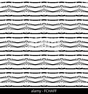 Abstract di nero senza giunture e sfondo bianco con occhio collegato patterns Foto Stock