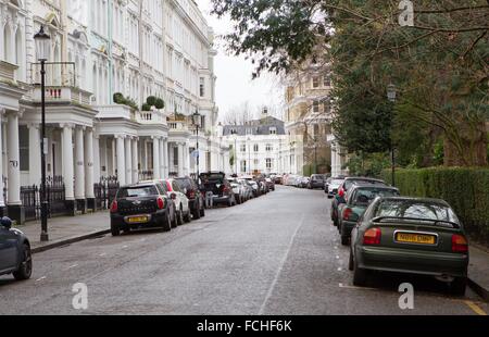 Vista generale GV di Cornwall Gardens SW7, Londra Foto Stock