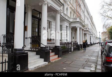 Vista generale GV di Cornwall Gardens SW7, Londra Foto Stock