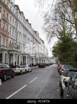 Vista generale GV di Cornwall Gardens SW7, Londra Foto Stock