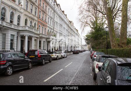 Vista generale GV di Cornwall Gardens SW7, Londra Foto Stock