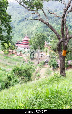 Shan tempio Wat Fah Wiang In Wianghaeng Chiangmai Thailandia Foto Stock