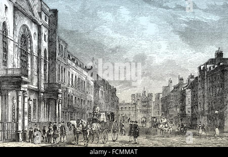 St James Street, 1750, quartiere di St James's, Londra, Inghilterra Foto Stock