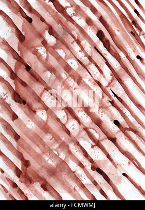 Le linee di colore marrone su un marrone sfondo sfocato con blot. Carino sfondo per il web e la stampa Foto Stock