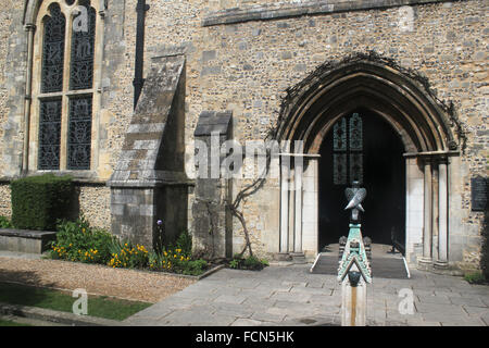 La grande hall del castello di winchester winchester hampshire Inghilterra Foto Stock