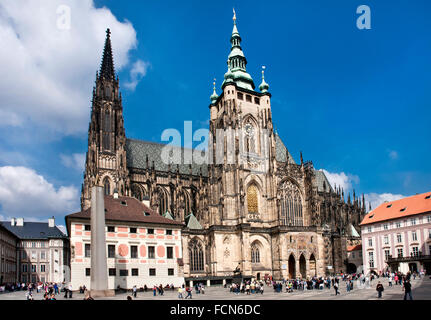 La Cattedrale dei Santi Vito, Praga. Repubblica ceca. Foto Stock