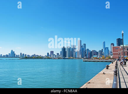 Chicago, il lago Michigan, Illinois, Stati Uniti d'America, Stati Uniti d'America Foto Stock