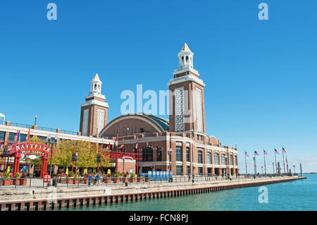Chicago, il lago Michigan, Illinois, Stati Uniti d'America: vista dell'Aon Grand Sala da Ballo, il Navy Pier Auditorium Foto Stock