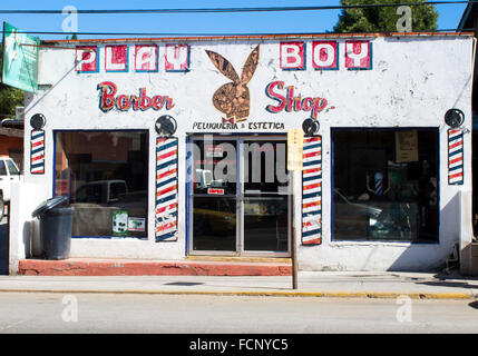 Barber shop in Tecate, Messico Foto Stock