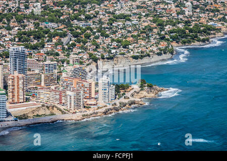 Costa del Mediterraneo Resort Calpe, Spagna Con Mare e lago Foto Stock