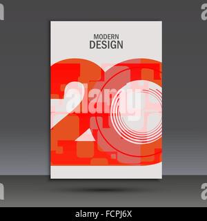 Il design del vettore 20 anni di anniversario. Modello di copertura Illustrazione Vettoriale