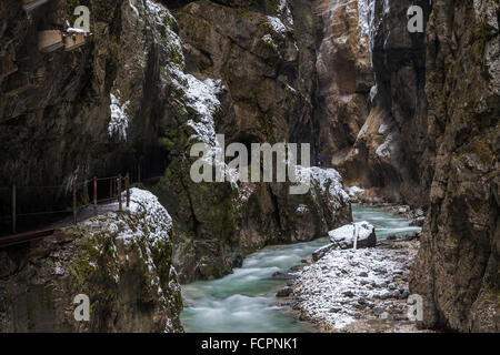 Gola Partnachklamm vicino a Garmisch-Partenkirchen, Baviera, Germania Foto Stock