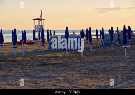 Grado in Italien Strand Sonnenuntergang - Grado in Italia, spiaggia tramonto Foto Stock