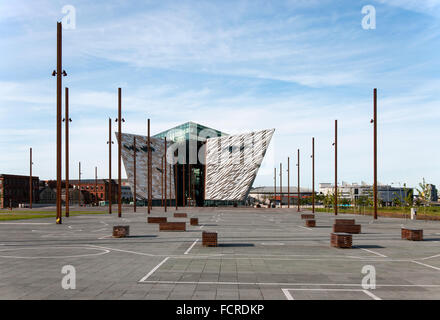 Titanic information center e il museo di Belfast. Foto Stock