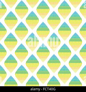 Modello senza giunture sullo sfondo di un pallino verde che forma a rombo. Illustrazione Vettoriale