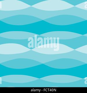 Vettore, seamless pattern di sfondo blu onda di tono Illustrazione Vettoriale