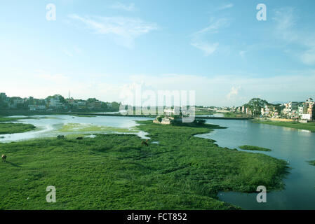 Fiume Vaigai Madurai Tamil Nadu India Foto Stock